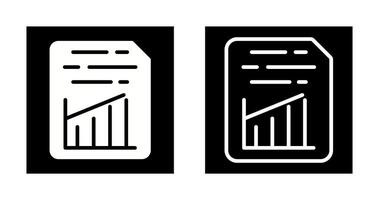 Document Insert Graph Vector Icon