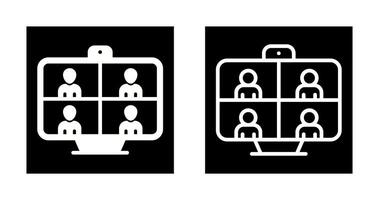 Video Conferencing Vector Icon