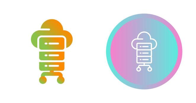 icono de vector de computación en la nube