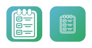 Memo pad with checklist Vector Icon