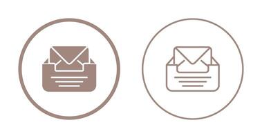 Inbox with envelope Vector Icon