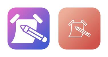 Sticky note with pencil Vector Icon