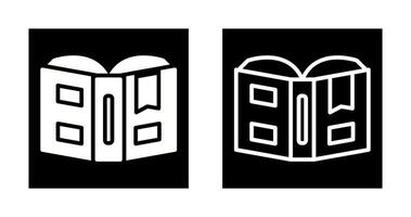 Open book with bookmark Vector Icon