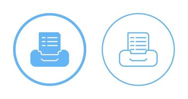 Filing cabinet with files Vector Icon