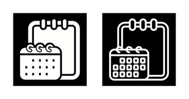 memorándum almohadilla con calendario vector icono