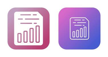 Document Insert Chart Vector Icon