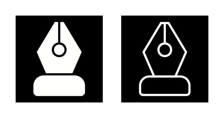 Black Nib Vector Icon