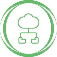 icono de vector de computación en la nube