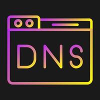 dominio dns administración vector icono