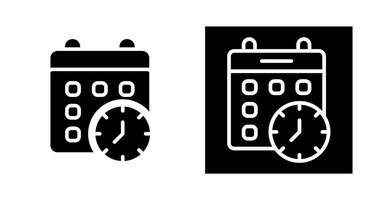 Calender Clock Vector Icon