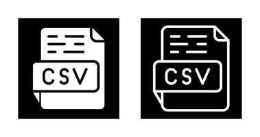 icono de vector csv