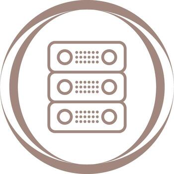 dedicado servidor vector icono