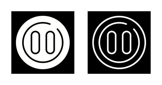 pausa circulo vector icono