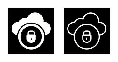 icono de vector de seguridad en la nube