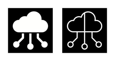 Hybrid Cloud Vector Icon