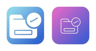 Folder with a Checkmark Vector Icon