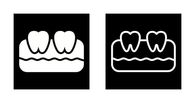 icono de vector de dientes