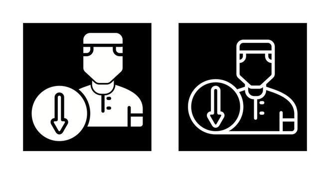 User Down Vector Icon