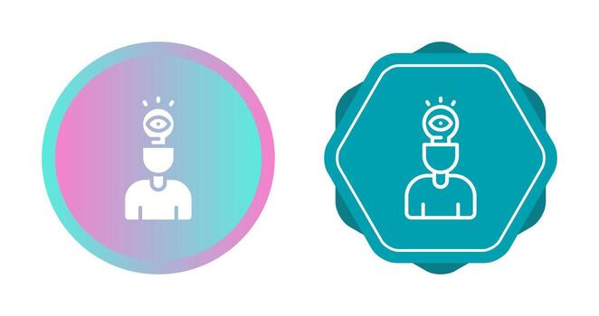 visual pensando vector icono