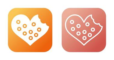 Heart shaped cookies Vector Icon