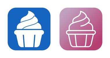 icono de vector de cupcake