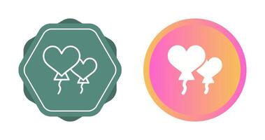 Heart shaped balloons Vector Icon