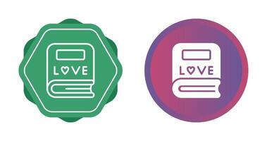 Love story book Vector Icon