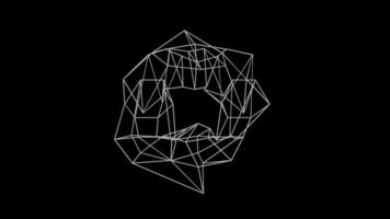 Futuristic generative wireframe structure - Loop video