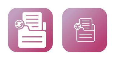 documento sincronizar vector icono