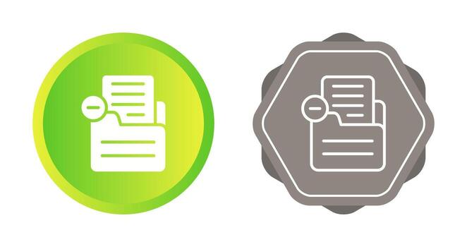 documento eliminar vector icono