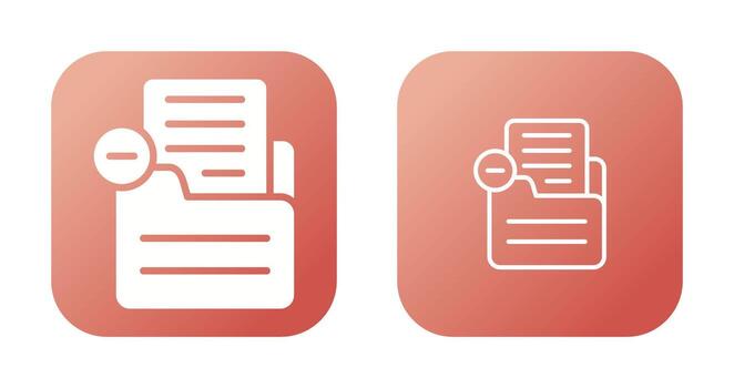 documento eliminar vector icono