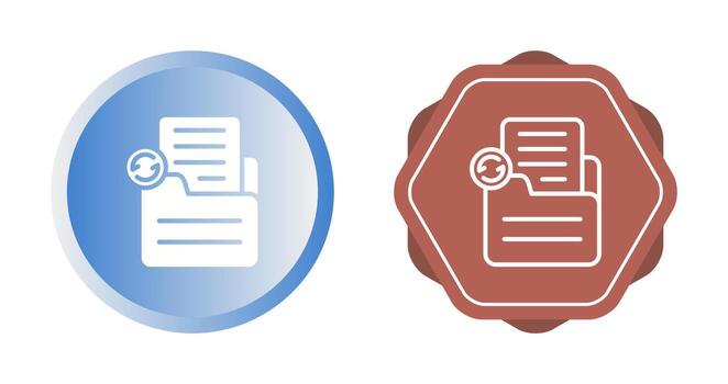 documento sincronizar vector icono