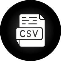 icono de vector csv