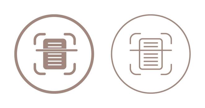 Document Scanning Vector Icon