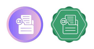 Document Insert Video Vector Icon