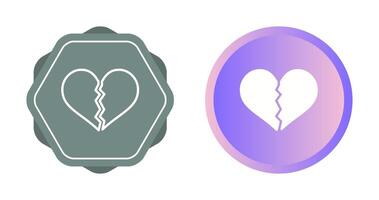 Broken Heart Vector Icon