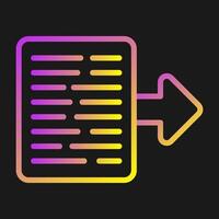 Document Export Vector Icon