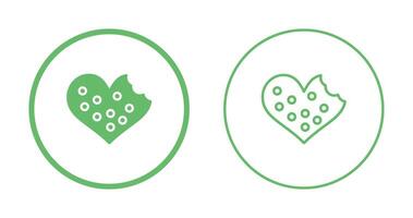 Heart shaped cookies Vector Icon