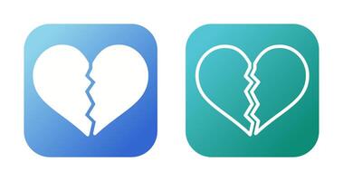 Broken Heart Vector Icon