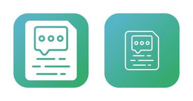 Document Insert Comment Vector Icon