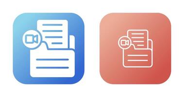 Document Insert Video Vector Icon