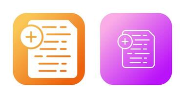 Document Insert Icon Vector Icon