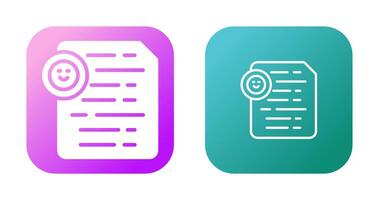 Document Insert Emoji Vector Icon