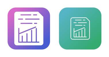 Document Insert Graph Vector Icon