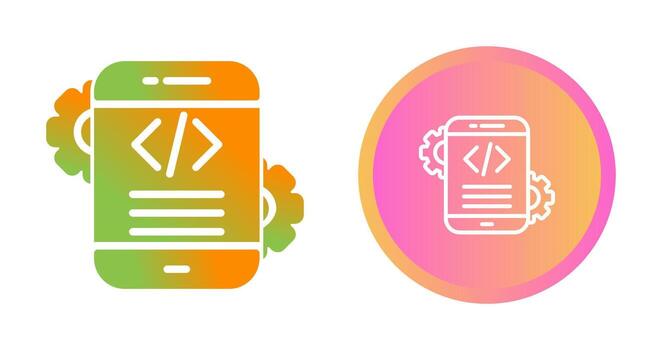 móvil aplicación desarrollo vector icono