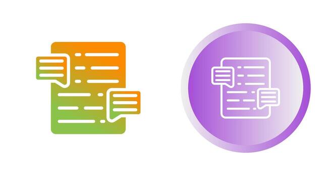 documento comentando vector icono