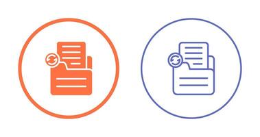 documento sincronizar vector icono