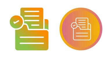Document Check Vector Icon