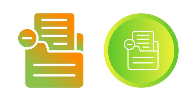 documento eliminar vector icono