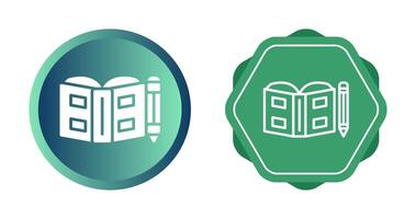 Open book with pen Vector Icon